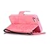 Lomogo [Butterfly Flower] iPhone 5S 5 SE Leather Wallet Case with Kickstand Credit Card Holder Magnetic Closure Shockproof Flip Case Cover for Apple iPhone 5S 5 SE (Pink)