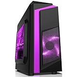 Purple Gaming PC - Intel Quad Core i5-16GB DDR3 RAM - 2TB HDD - Nvidia GT 710 2GB Graphics - Windows 10 64 bit - Gaming Keyboard and Mouse (Renewed)