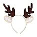 Produktbild LUOEM Rentier Geweih Stirnband Weihnachten Stirnband Rentier Geweih Haarband Kinder Stirnband Headwear für Weihnachten Kostüm Party (Braun)