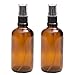 100ml AMBER GLASS Bottle (Pack of 2) with Black ATOMISER Spray. Essential Oil / Aromatherapy Use.