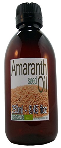 Amaranth Seed Oil - Bio Organic 100% pure , Super big bottle 250ml, Cold Press , Extra virgin , Premium Grade , Undiluted pure without other oils added, Shipped from Spain