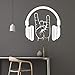 Produktbild Headphones Vinyl Wall Decal Rock Music Musical Art Teen Room Stickers Mural House Wall Ornament Wallpaper Living Room42X42 cm