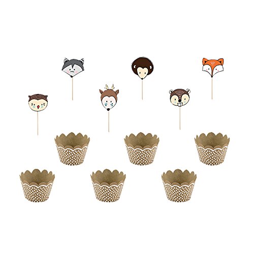 Preisvergleich Produktbild 1 Cupcake Set Waldtiere
