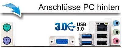 shinobee Flüster-PC Quad-Core Office/Multimedia PC Computer mit 3 Jahren Garantie! inkl. Windows10 64-Bit – INTEL Quad Core 4×2.41 GHz, 4GB RAM, 320GB HDD, Intel HD Graphics, HDMI, VGA, DVD±RW, Office, USB 3.0 - 2