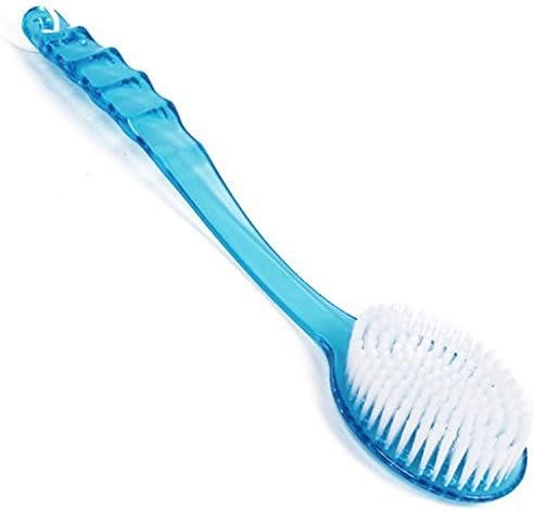 dingdangbell Long Handle Bath Shower Body Brush with Super Soft Bristles Shower Back Scrubber For Beauty Dry Skin Body Brush (Blue)
