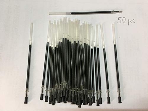 Ricariche di ricambio per penna gel, colore nero, 50 pezzi
