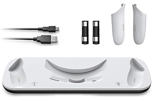PandaXun Dock di ricarica per Quest 3, base di ricarica per accessori Quest 3, stazione di ricarica per cuffie e controller da parete per Quest 3, bianco