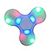 Produktbild Beautydecor Fidget LED Licht Bluetooth Lautsprecher Anti-Stress Hand Tri Spinner EDC Gyro Spielzeug foToy für ADD / ADHS / Angst und Autismus Erwachsene Kinder (Weiß)