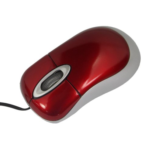 SODIAL(R) Rote Mini ausziehbare USB Optische Wheel Mouse - 3