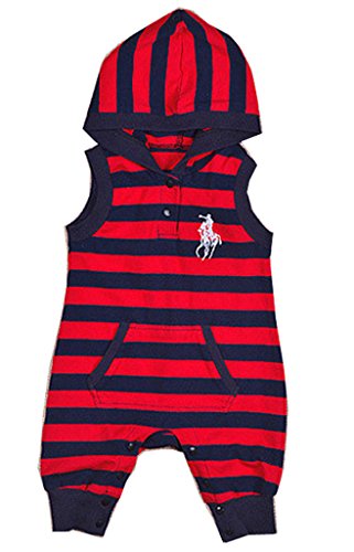 Toddler Baby Boys Kids Cotton Stripes Hoody Clothes One-pieces Rompers Playsuits