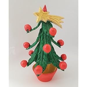Keramischer Weihnachtsbaum, 17 cm hoch