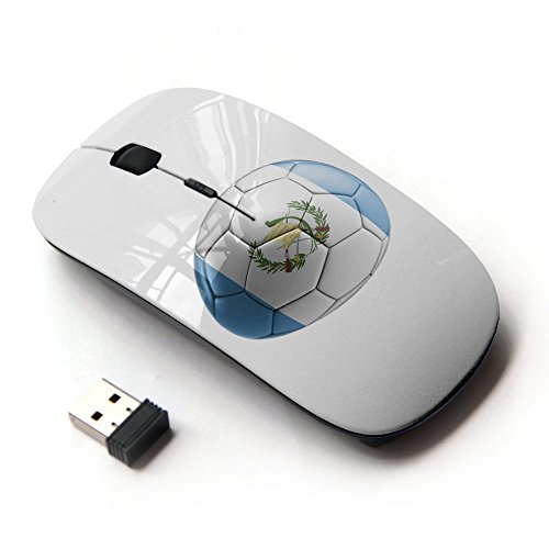 spécifications STPlus Guatemala drapeau ballon de football guatemalais Souris sans fil 2.4 GHz avec design ergonomique et récepteur Nano
