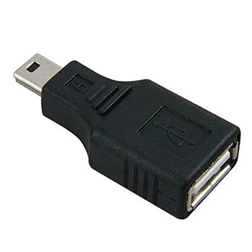 Aleratec 240153 Adaptador de Cable USB A Mini USB B Negro - Adaptador para Cable (USB A, Mini USB B, Male Connector/Female Connector, Negro)