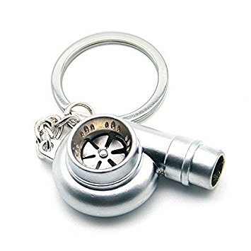 Schluesselanhaenger - SODIAL(R)Turbolader Schluesselanhaenger mit drehendem Schaufelrad Schluessel Anhaenger (Groesse 4.2*1.7*2.8cm£©
