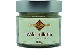 ‎STREUOBSTWIESLE Streuobstwiesle Wild Rillette - 180 g - Exquisites Wildrillette mit echtem Wild aus heimischer Jagd nach traditioneller, französischer Art hergestellt