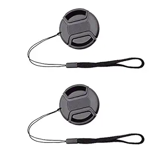 55mm Snap-on Lens Cap Cover with Keeper for AF-P DX NIKKOR 18-55mm f/3.5-5.6G VR Lens for Nikon D7200 D5600 D5500 D5300 D3500 D3400 D3300 DSLR Camera,ULBTER Lens Cap & Lens Cover Keeper -2 Pack