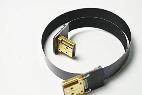 Neue schwarze FPV HDMI Kabel Standard-Schnittstelle zu Standard-Schnittstelle 90 Grad für RED BMCC FS7 C300 50CM - 4