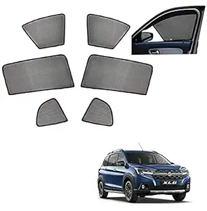 Auto Addict Car Half Magnetic Sunshade Curtain (Side Windows,6 Pcs) for Maruti Suzuki XL6