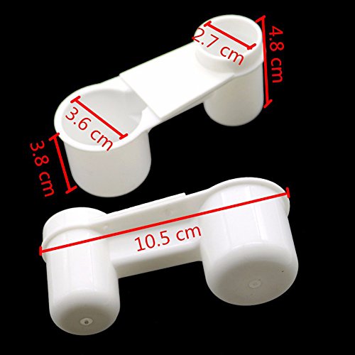 Adhere To Fly 10 Pcs Vogel Taube Taube Portable Trink-Tool Vogel Wasserspender Feeder Flasche Sets (Weiß) - 2