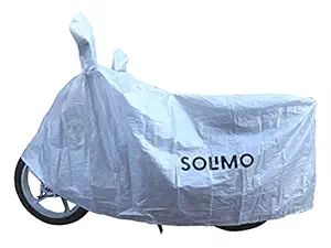Amazon Brand - Solimo UV Protection & Dustproof Bike Cover for Hero Splendor (Silver)