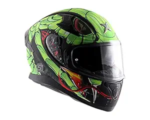 Axor Apex Venomous Dull Black Neon Green Helmet-XLarge