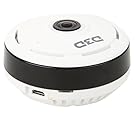 D3D Wireless Fisheye Vision 360° Panoramic IP CCTV Security Home Surveillance Camera (Support Upto 128 GB SD Card) (White) Model:D1005W