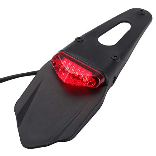 Preisvergleich Produktbild Motorrad Rücklicht, langlebige Kennzeichenleuchte LED Rücklicht Bremsstopp Schutzblech 2 in 1 für Dirtbike Motorrad Free Size siehe abbildung