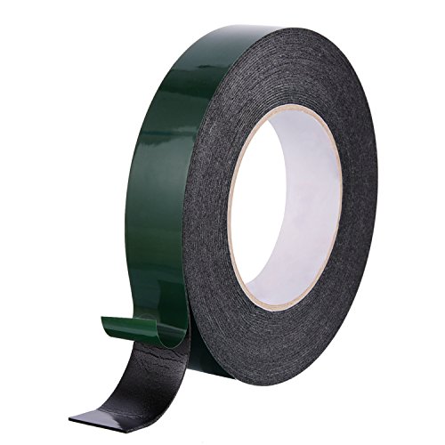 10 m  25 mm  Cinta de Espuma de Doble Cara Cinta de Esponja Cinta Adhesiva Impermeable de Montaje Grado de Automotor Placa de N  mero Decoraci  n de Coches  Negro