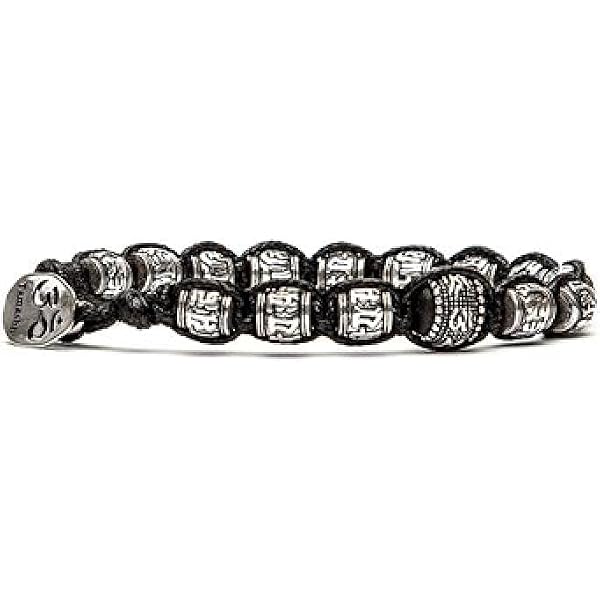 BRACCIALE TAMASHII RUOTA DELLA PREGHIERA PIETRE NATURALI AGATA BIANCA BHS1100-14