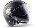 Produktbild Soxon® SP-888 „Mono Black“ · Jet-Helm · Motorrad-Helm Roller-Helm Scooter-Helm Retro · ECE Sonnenvisier Schnellverschluss SlimShell Tasche L (59-60cm)