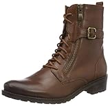 PLUS-Weite CAPRICE Damen 25100 Combat Boots, Braun (Brandy Wax.Nap 347), 38 EU