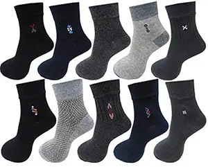 RC. ROYAL CLASS Mens Ankle Length Formal Cotton Multicolored Socks (pack of 10 pairs)