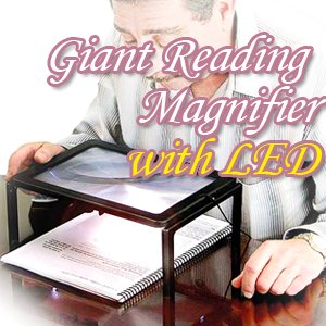 3-Fach freihändig Lupe mit 4 LED Standlupe Tischlupe Superflache Lesehilfe Buch Lesen Nähen Sticken