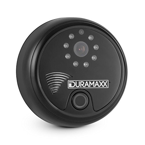 Preisvergleich Produktbild DURAMAXX Portier • WiFi-Türklingel • Haustürklingel • Türgong • kabellose Verbindung • Gegensprechanlage • HD-Kamera • Live Video-Feed • 1280x720 px • 5 m Infrarot Reichweite • 4 Geräte Kopplung • Steuerung via App • iOS & Android • schwarz