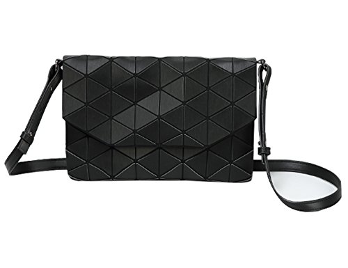 Nicole Knupfer Damen Handtasche Geometrisch Lingge Form Sequins Schulter Tasche Messenger Bag Crossbody Schultasche Schulter Handtaschen für Damen (Schwarz)