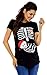 Zeta Ville Women's Maternity Halloween Baby Skeleton Funny Tee Shirt X-ray 185c (Black, UK 14/16)