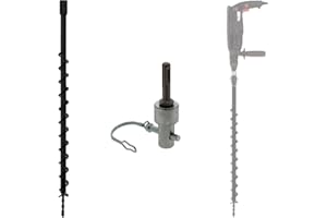 GT MARKET SDS-plus Earth Auger Diameter 40 mm with Adaptor for Drill and Hammer Drill