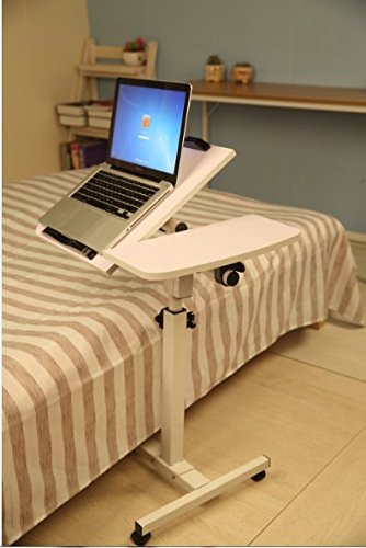 Corlorfulworld Laptoptisch höhenverstellbar Notebooktisch Laptoptisch Laptop Notebook Tisch Notebookständer Laptopständer auf Rollen höhenverstellbar Halterung Es gibt drei Farben (white) - 2