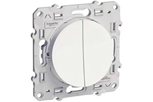 SCHNEIDER ELECTRIC Doble interruptor Odace Blanco