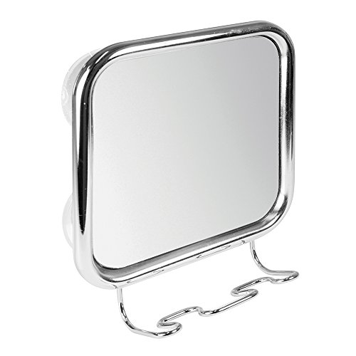 InterDesign 02209EU Neo Spiegel mit Saugnapf / Rasiererhalter, chrom