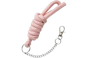 Panduro Hobby Horse - Corda per cavalli con gancio e catena, accessori per cavalli e cavalli hobby, in diversi design alla moda, con moschettone, colore: Rosa