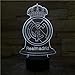 WoloShop Lampara LED Real Madrid Cambia Color USB Luz Nocturna