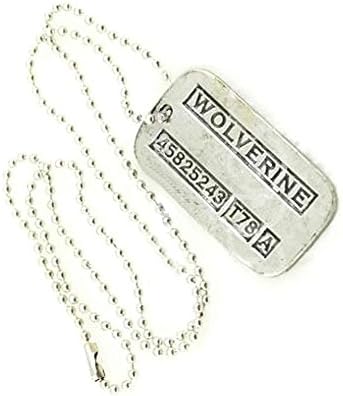 nonsolotechstoreWolverine Military Tag Necklace X-Man Marvel TV Series Accessory for Cosplay, Costume, Leisure