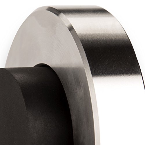 5 x STOPPLA® Wandtürstopper Hulk ø 60 mm H: 20 mm echt Edelstahl massiv Türstopper für die Wand mit Gummipuffer - 3