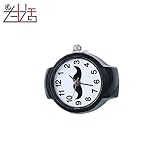 ZXLIFE Ring Uhr Bart Ring Uhr Mode Persönlichkeit Dekor Uhr Student Watch Digital Display,D
