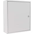 Rottner MK1 Medication Cabinet Steel White Sticker Cylinder Lock 2 Keys 1 Compartment Shelf incl. Mounting Material