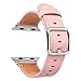 Produktbild LCLrute Kompatibel für Apple Watch Series 4, 3, 2, 1 Armband, Band-Bügel Neue Leder-Wiedereinbau 42/44 mm