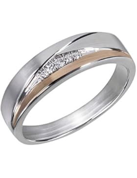 Goldmaid Damen-Ring Red Eye 925 Sterlingsilber 5 Zirkonia