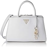  Guess Damen Maddy Girlfriend Satchel Shopper, Weiß (White), 34.5x24.5x14 centimeters