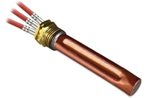 SENSORSHOP24 Tauchhülse aus Messing mit G1/2 Prozessgewinde für 3 Kabelfühler", Länge 116mm